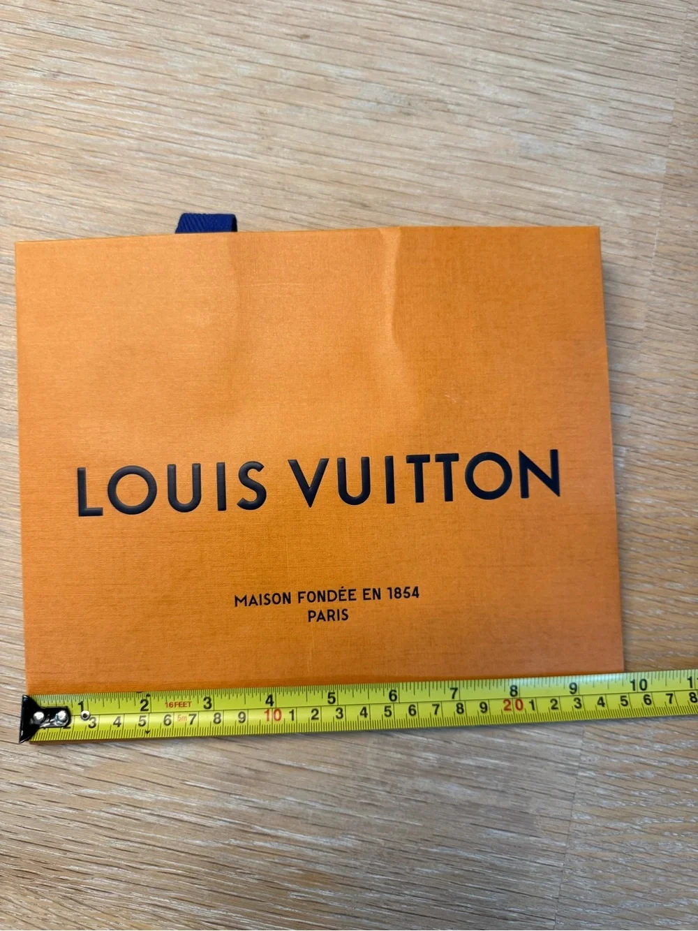 an authentic Louis Vuitton paper shopping bag
